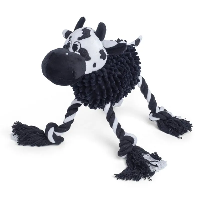Petface Buddies - Noodle Cow Plush Dog Toy