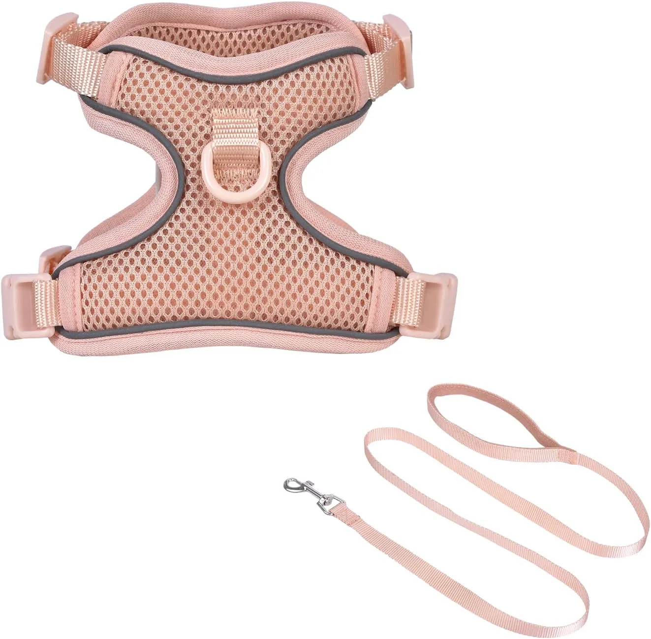 Petmolico Cat Harness and Leash, Escape Proof Breathable Mesh Kitten Vest Harness Leash Set for Travel Outdoor Walking, Pink Medium