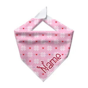 Pink Cozy Sweater Cooling Dog Bandana