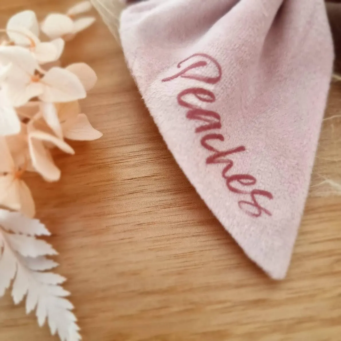 Pink dog bow tie - Dusty Pink velvet sailor dog bowtie with tails