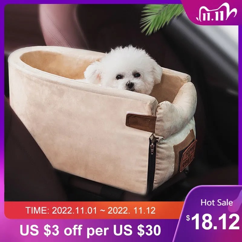 Portable Cat Dog Bed Travel Central Control Car Safety Pet Seat Transport Dog Carrier Protector For Small Dog Chihuahua Teddy