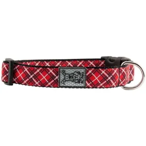 RC Adjustable Dog Collar Pattern Red Tartan