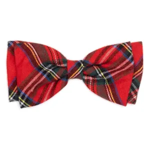 Red Plaid Dog Bow Tie