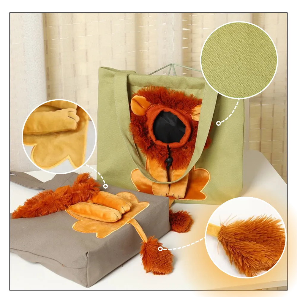 Soft & Breathable Lion Cat Bag
