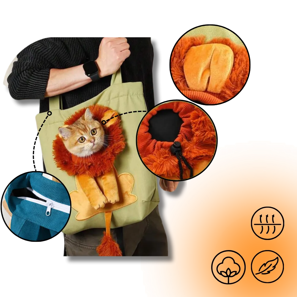 Soft & Breathable Lion Cat Bag