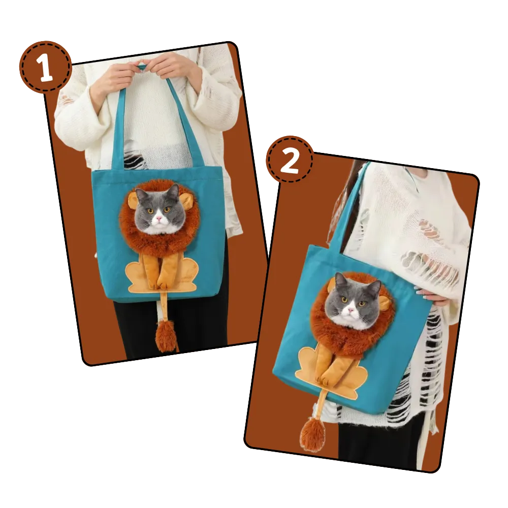 Soft & Breathable Lion Cat Bag
