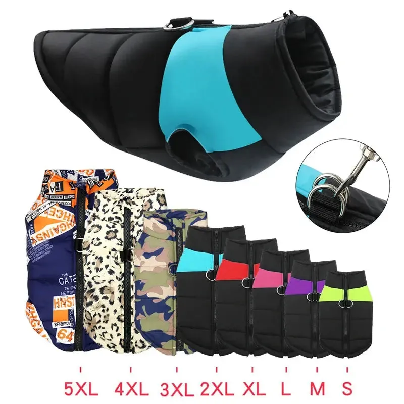 Waterproof Padded Winter Jacket for All Dog Sizes
