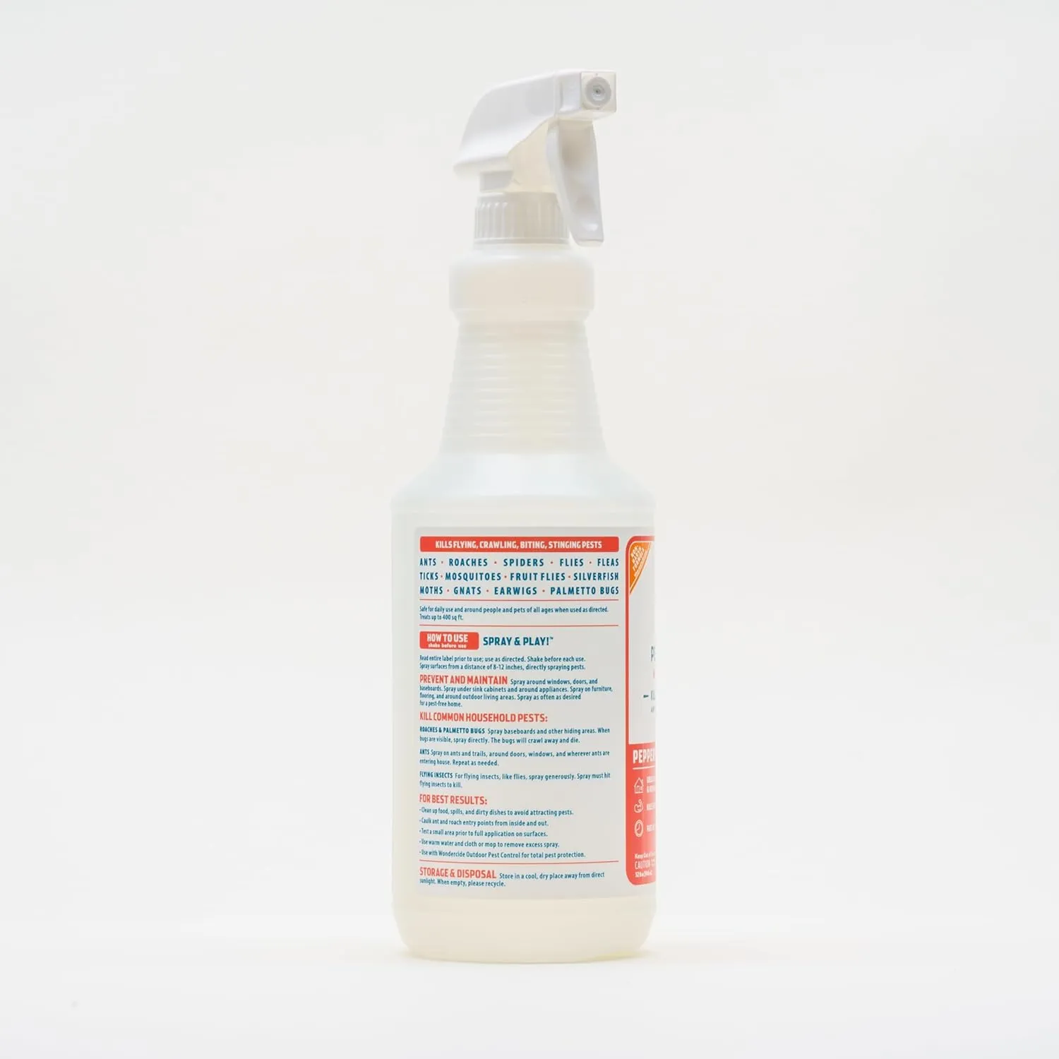 Wondercide - Indoor Pest Control Spray for Home and Kitchen - Ant, Roach, Spider, Fly, Flea, Bug Killer and Insect Repellent - with Natural Essential Oils - Pet and Family Safe  Peppermint 16 oz