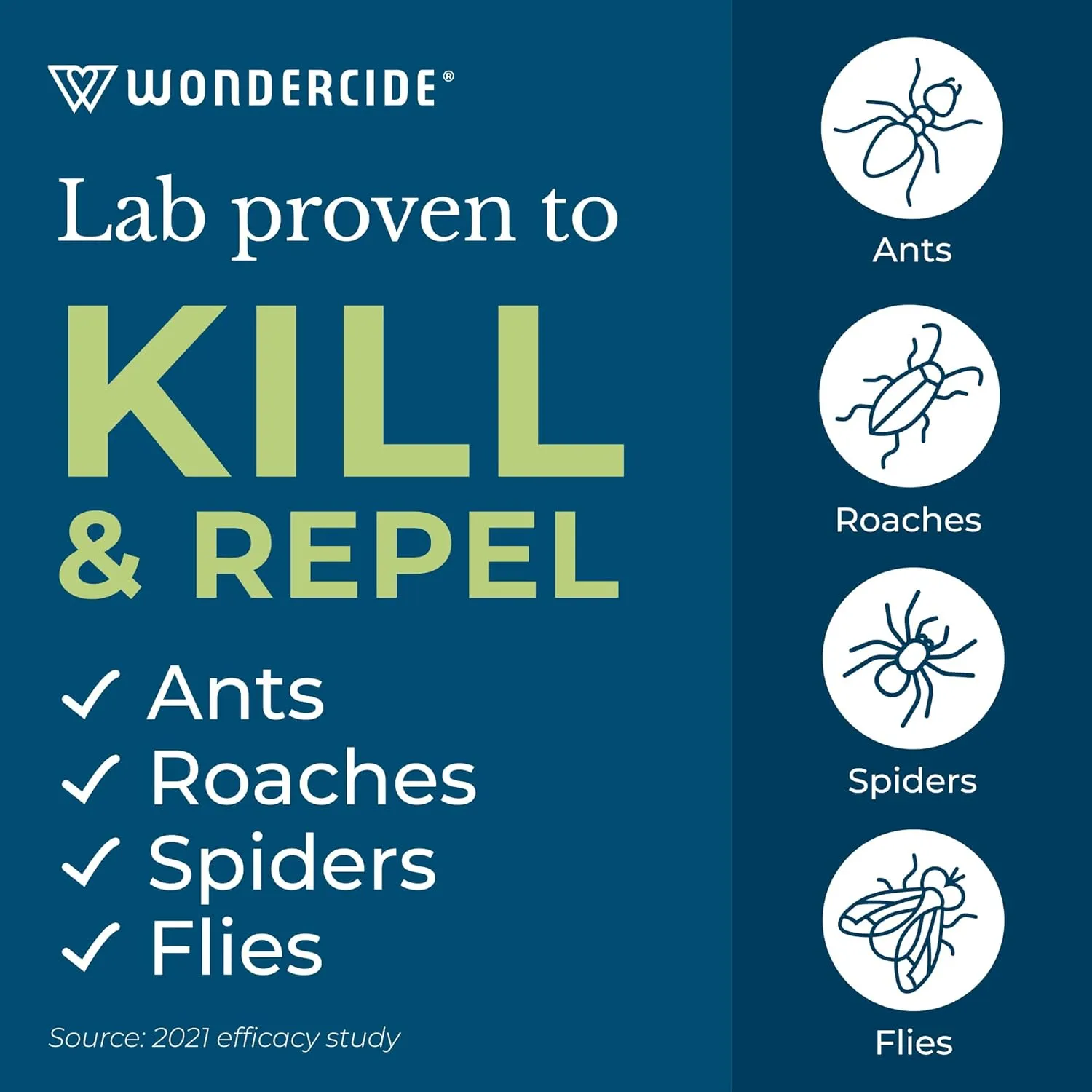 Wondercide - Indoor Pest Control Spray for Home and Kitchen - Ant, Roach, Spider, Fly, Flea, Bug Killer and Insect Repellent - with Natural Essential Oils - Pet and Family Safe  Peppermint 16 oz